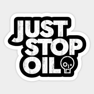 Just Stop Oil Retro Sticker